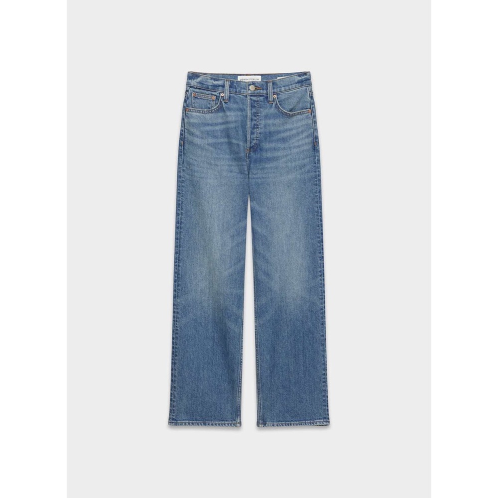 Denim Forum The Arlo Hi-rise Straight Jean in 5 Yrs Kiss N Tell Bl, size 25